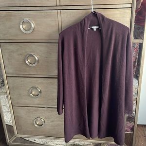 Open front cashmere cardigan, size S